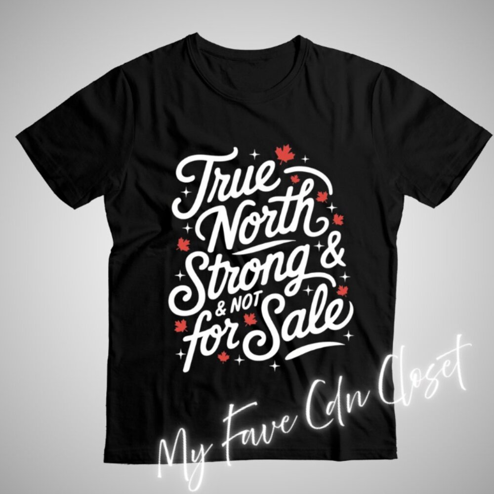 NEW**YOUTH Black True North Canadian T-shirt**unisex sizing